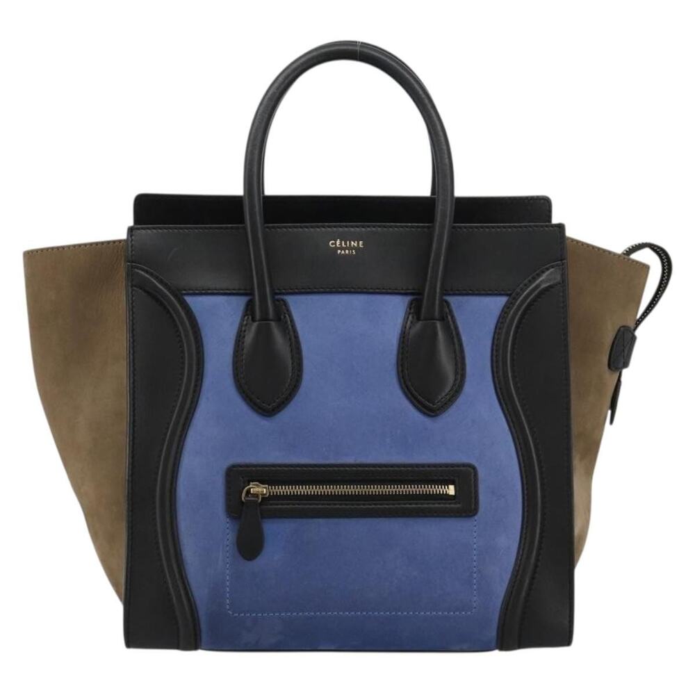 Celine Luggage Mini Shopper Handbag Blue